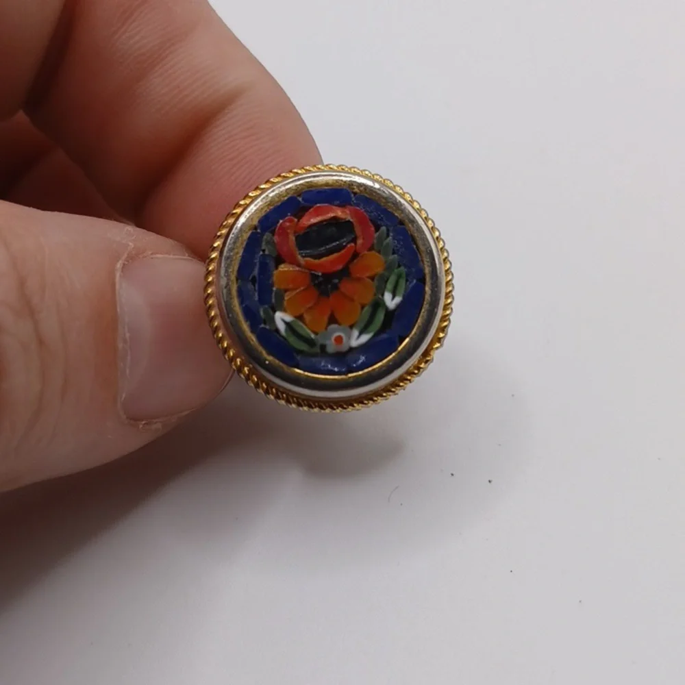 Micro Mosaic Floral Ring